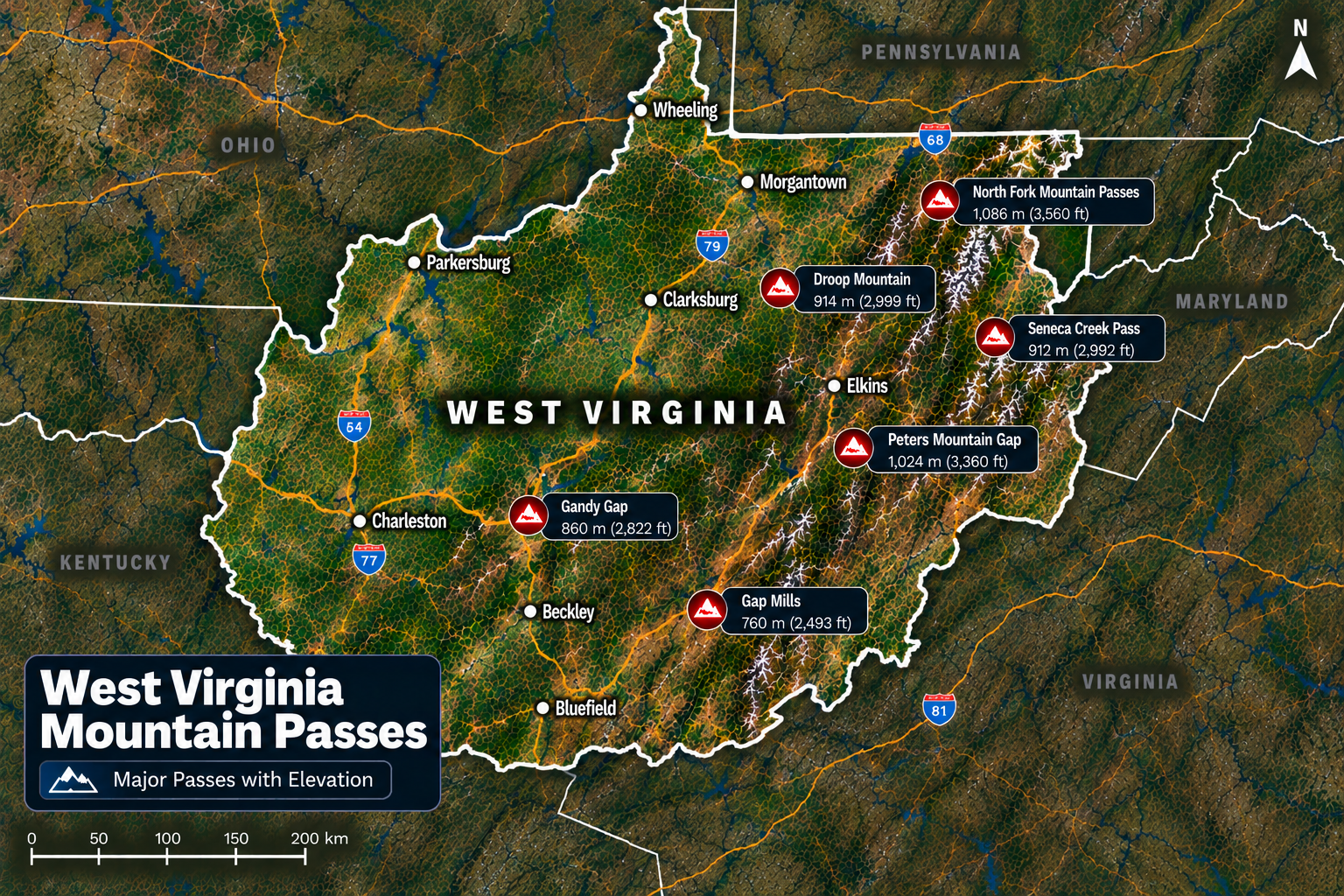 West Virginia (Allegheny) Map